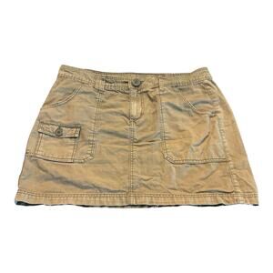 H&M L.O.G.G. Khaki Cargo Skirt Size 8  utility